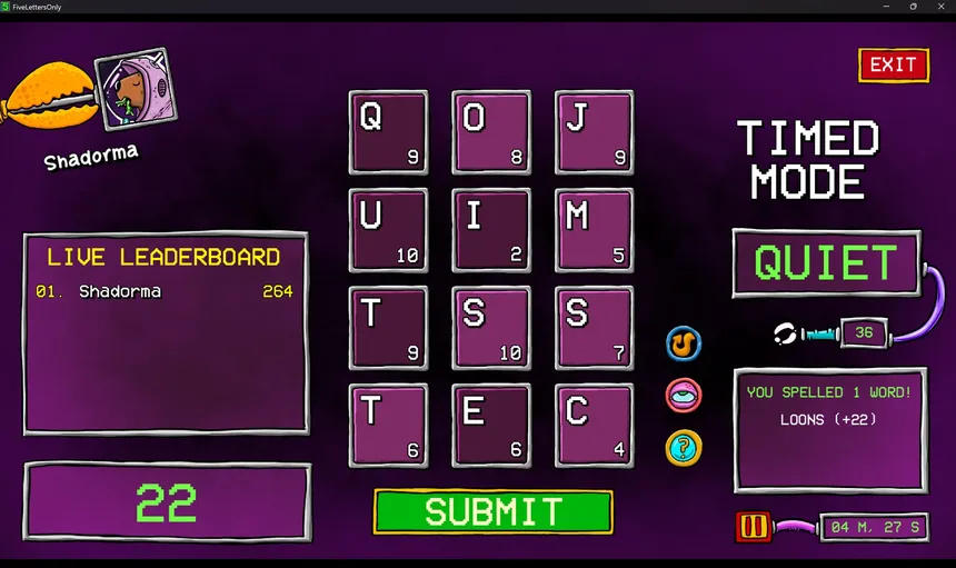 Скриншот 3 к игре Five Letters Only