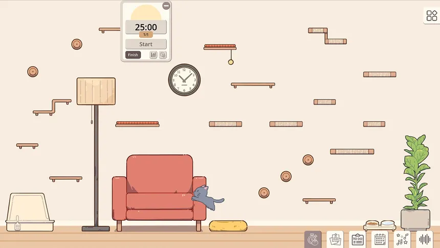 Скриншот 2 к игре Meow Time: cozy cat room
