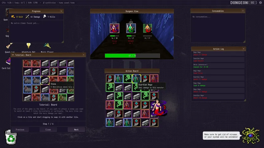 Скриншот 1 к игре DungeonOS