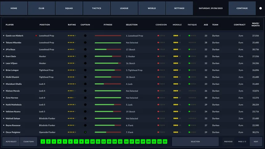 Скриншот 2 к игре Rugby Career Manager
