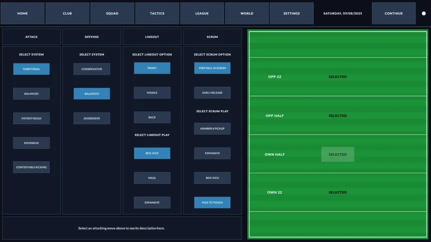 Скриншот 4 к игре Rugby Career Manager