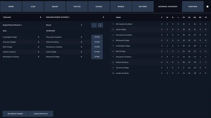 Скриншот 8 к игре Rugby Career Manager