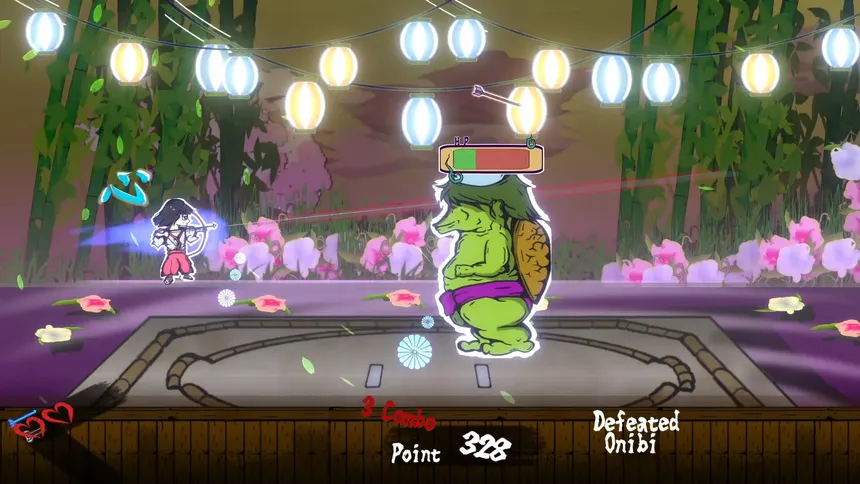 Скриншот 1 к игре Hamayumishi ～Night Parade of a Hundred Yokai～