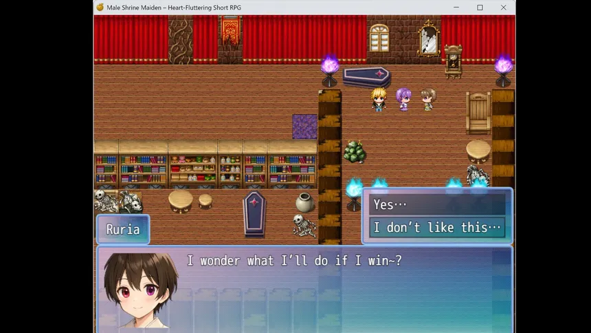 Скриншот 5 к игре Male Shrine Maiden Heart-Fluttering Short RPG
