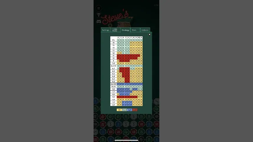 Скриншот 4 к игре Steve's Blackjack Trainer Pro