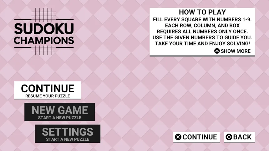 Скриншот 3 к игре SUDOKU CHAMPIONS