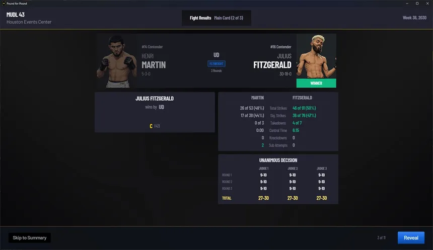 Скриншот 5 к игре Pound for Pound: MMA Promotion Simulator