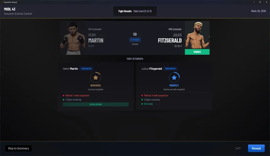 Скриншот 6 к игре Pound for Pound: MMA Promotion Simulator
