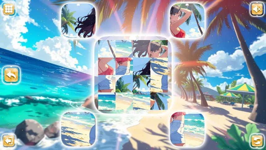 Скриншот 4 к игре Lovely Anime Puzzle: Summer
