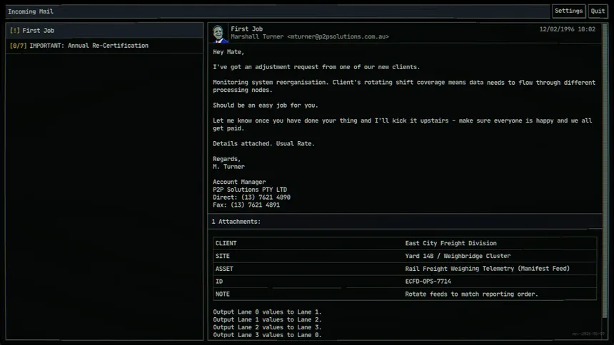 Скриншот 1 к игре LANE-4: A Dystopian Programming Thriller