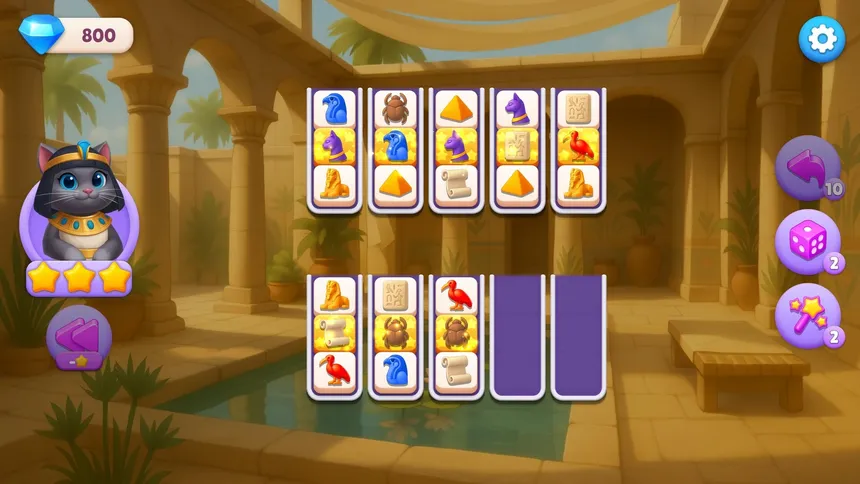 Скриншот 1 к игре Sort Pawzzle: Paws of Pharaoh