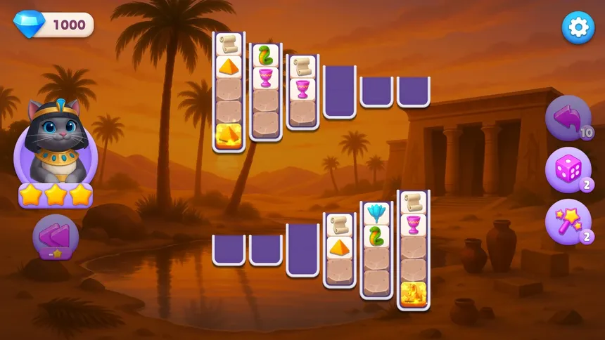 Скриншот 2 к игре Sort Pawzzle: Paws of Pharaoh