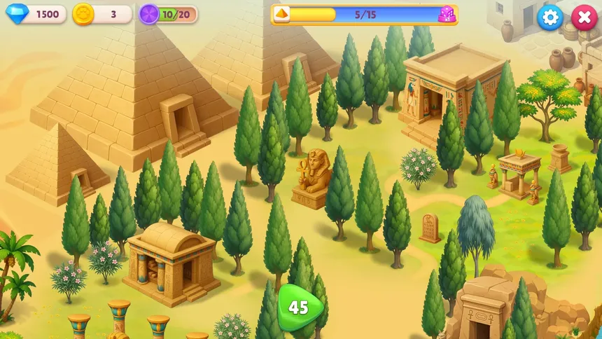 Скриншот 3 к игре Sort Pawzzle: Paws of Pharaoh