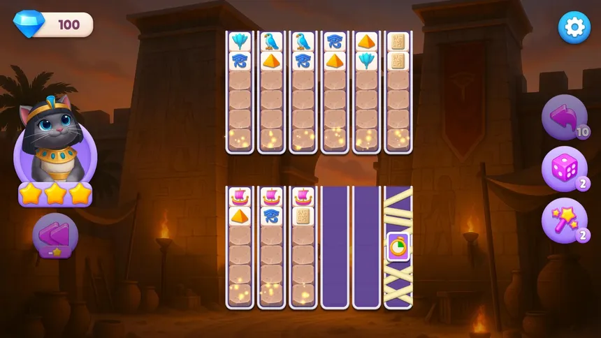 Скриншот 4 к игре Sort Pawzzle: Paws of Pharaoh