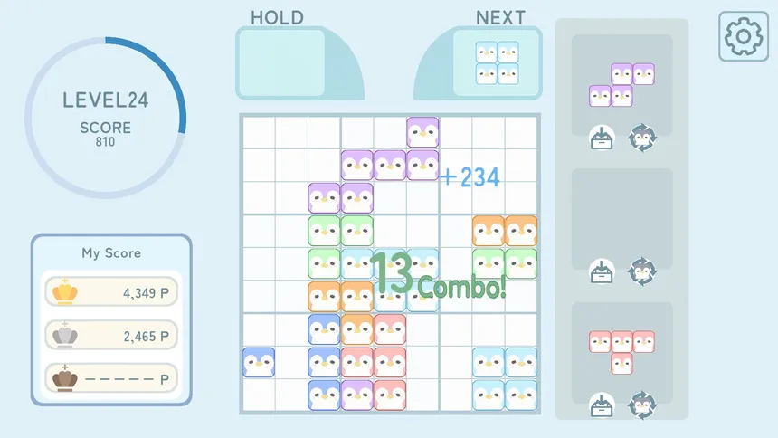 Скриншот 3 к игре ペンギンブロック