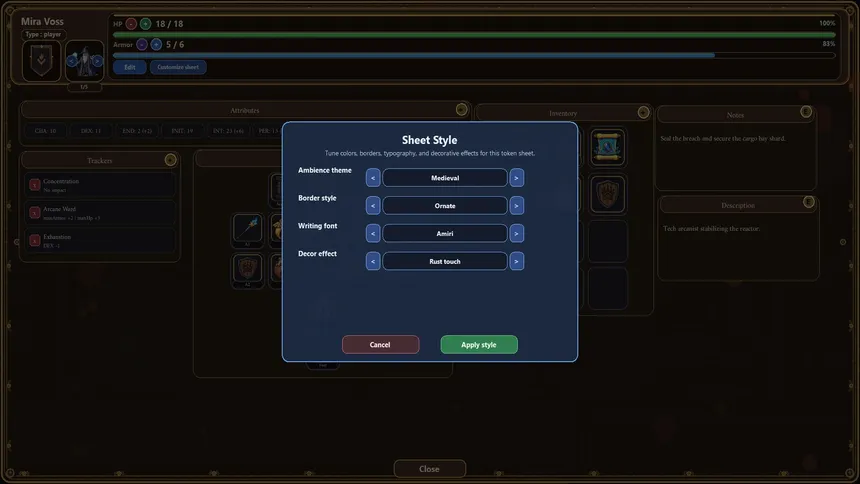 Скриншот 4 к игре RP2D Virtual Tabletop