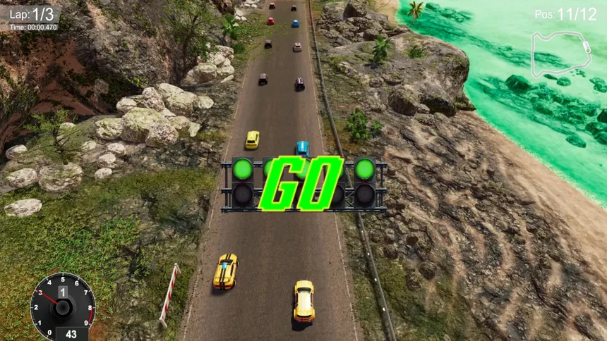 Скриншот 1 к игре Neon Curves Racing
