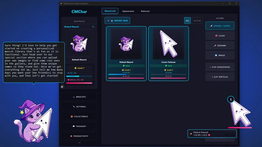 Скриншот 1 к игре CMChar: Your Virtual Companion