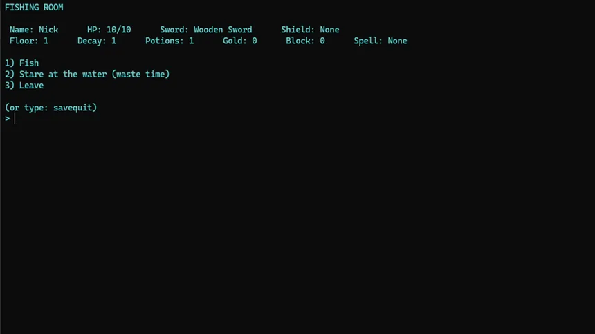Скриншот 4 к игре Nick's Text Adventure