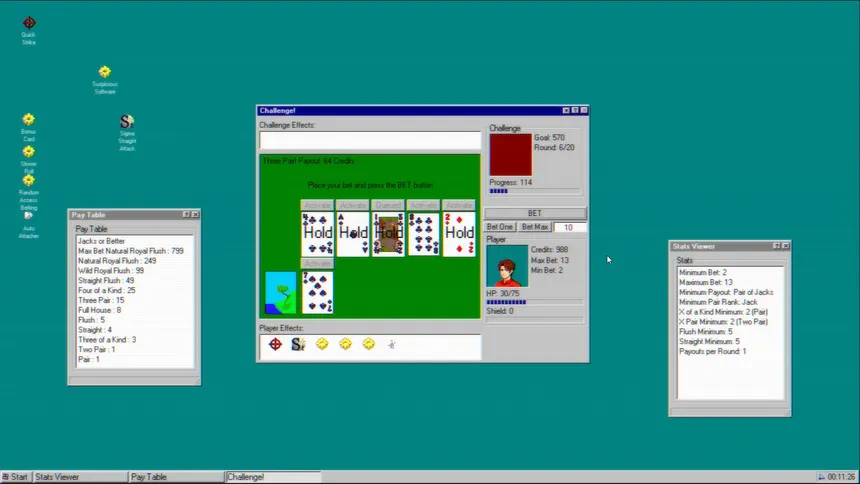 Скриншот 3 к игре Video Poker 95