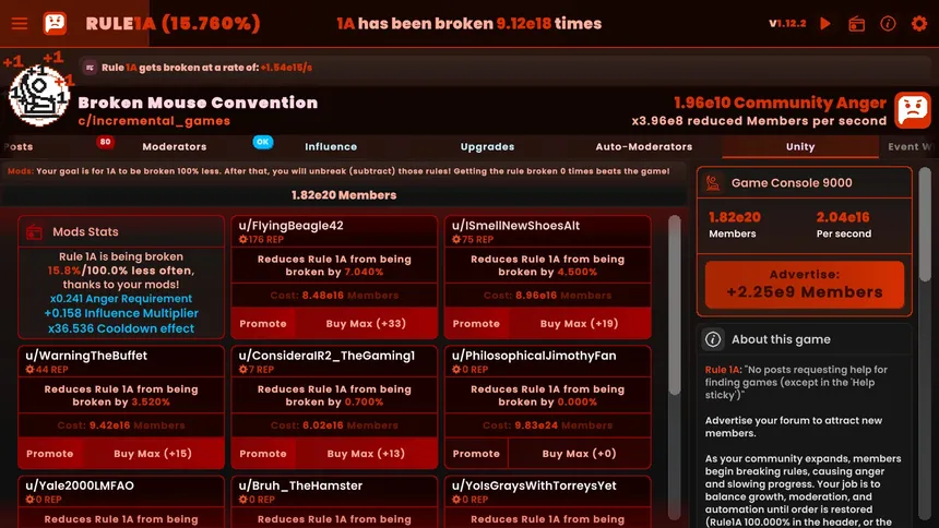 Скриншот 3 к игре Rule1A Incremental: Idle Forum