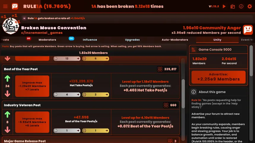 Скриншот 4 к игре Rule1A Incremental: Idle Forum