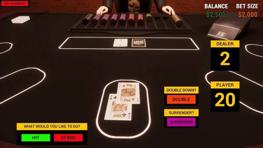 Скриншот 1 к игре Blackjack Simulator 2026