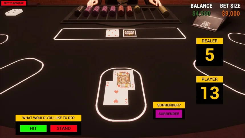 Скриншот 2 к игре Blackjack Simulator 2026