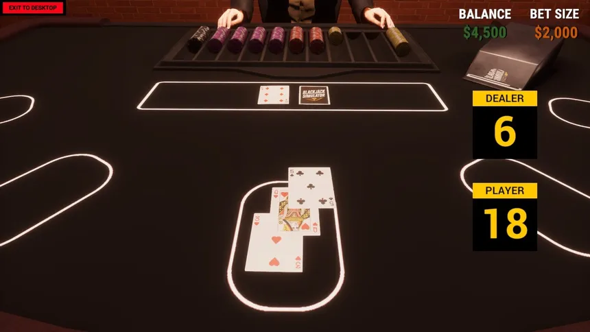 Скриншот 4 к игре Blackjack Simulator 2026