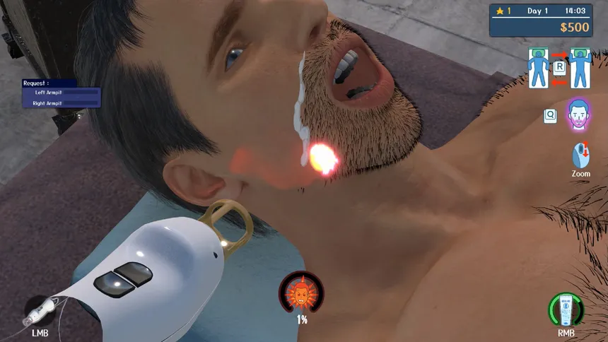 Скриншот 1 к игре Hair Removal Salon Simulator