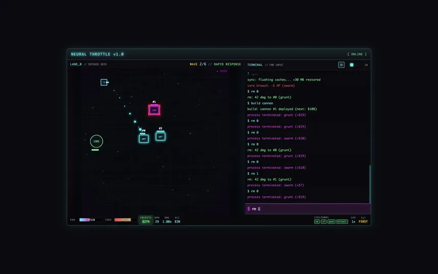 Скриншот 1 к игре Neural Throttle