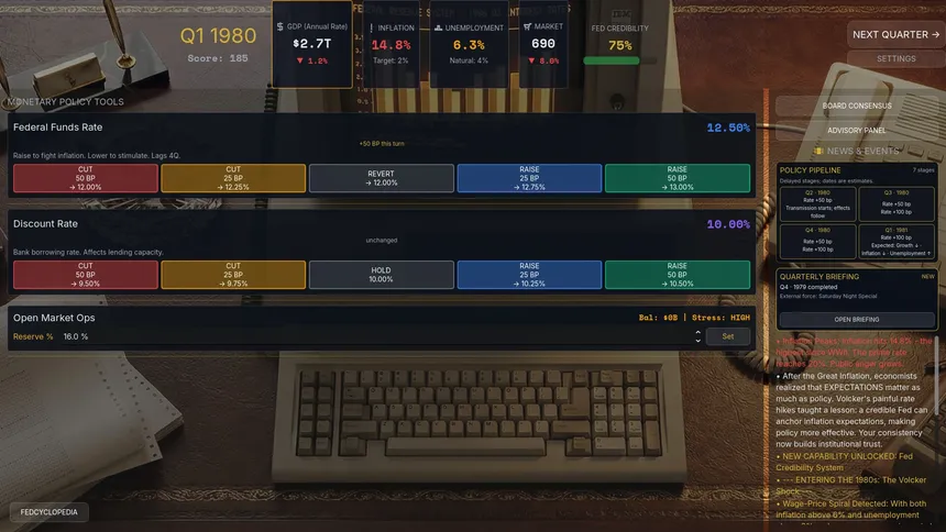 Скриншот 1 к игре Federal Reserve Simulator