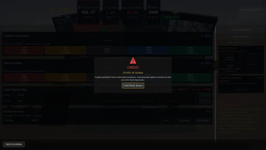 Скриншот 3 к игре Federal Reserve Simulator