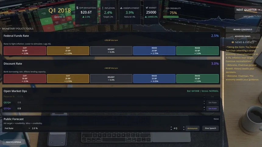 Скриншот 6 к игре Federal Reserve Simulator