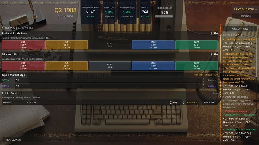 Скриншот 8 к игре Federal Reserve Simulator