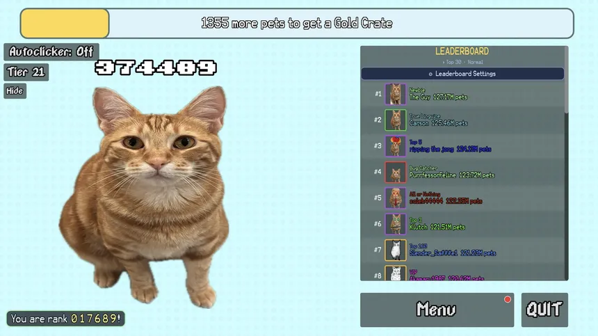 Скриншот 1 к игре Silly Linguine Cat Simulator Deluxe Online