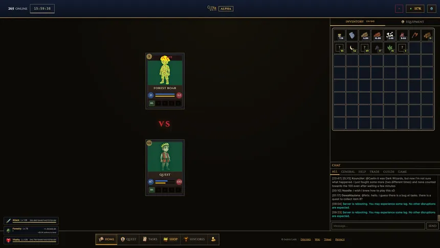 Скриншот 1 к игре Glenwich Idle MMO