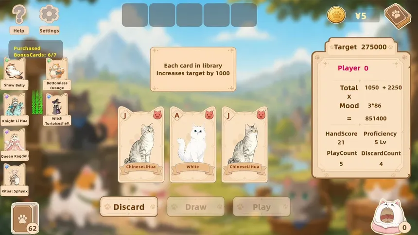 Скриншот 1 к игре Meow Cards