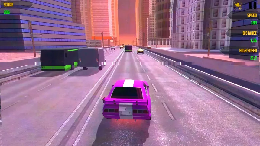 Скриншот 1 к игре Retrowave Highway