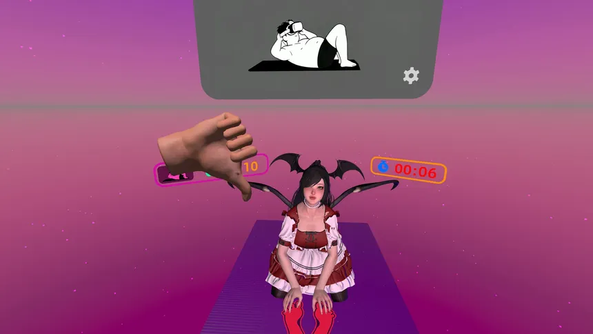 Скриншот 1 к игре Otaku VR: Сила пресса и поцелуи