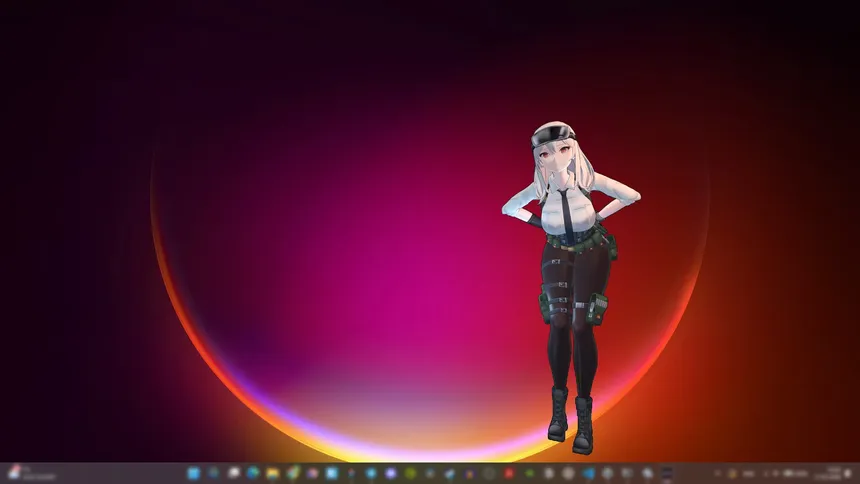 Скриншот 1 к игре Desktop Waifu Defender