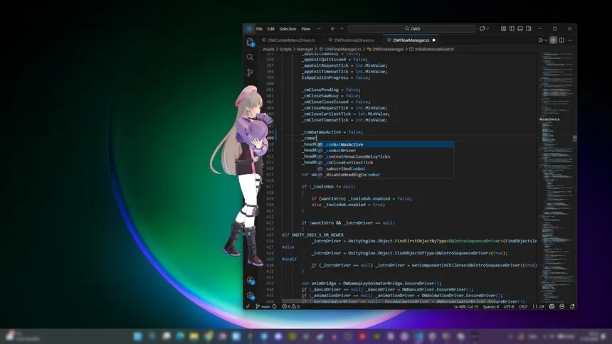 Скриншот 2 к игре Desktop Waifu Defender