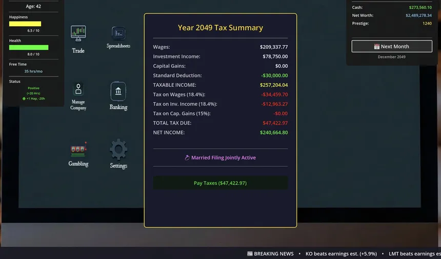 Скриншот 4 к игре SELF MADE: Investment Life Sim