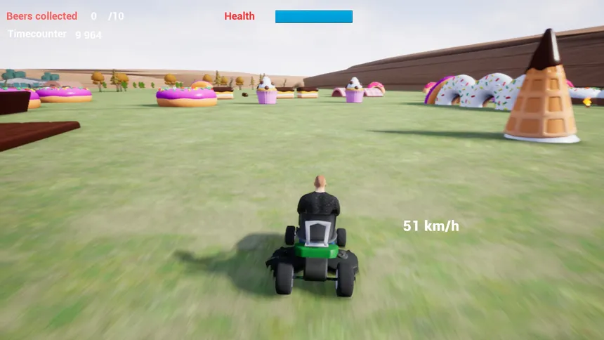 Скриншот 1 к игре Lawnmower Game Beer