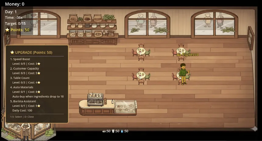 Скриншот 1 к игре Coffee Shop: Daily Shift