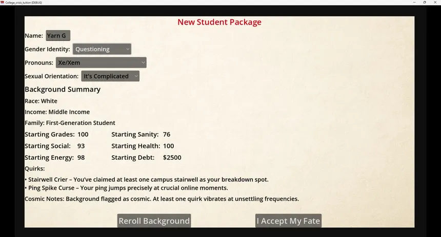 Скриншот 5 к игре College Crisis: The Tuition Survival Game