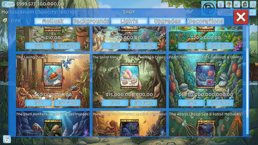 Скриншот 1 к игре Molluscarium