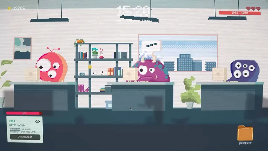 Скриншот 1 к игре Postponed: Game Dev Management Roguelite