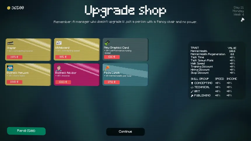 Скриншот 5 к игре Postponed: Game Dev Management Roguelite