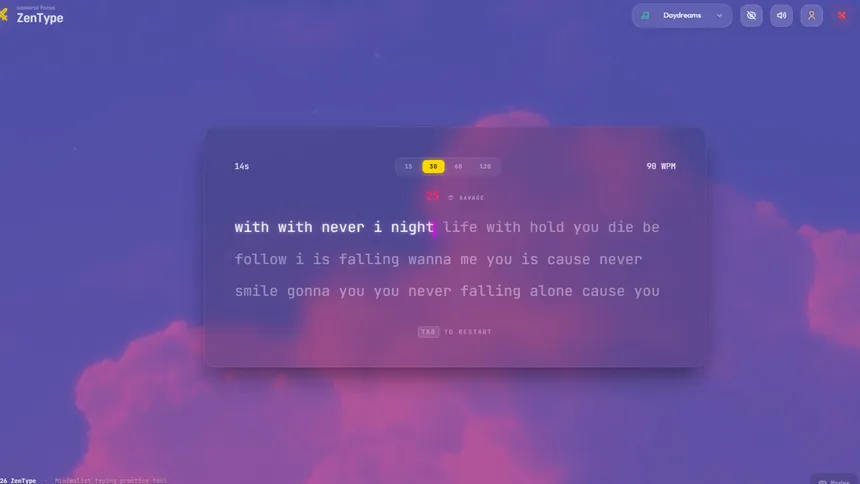 Скриншот 4 к игре ZenType